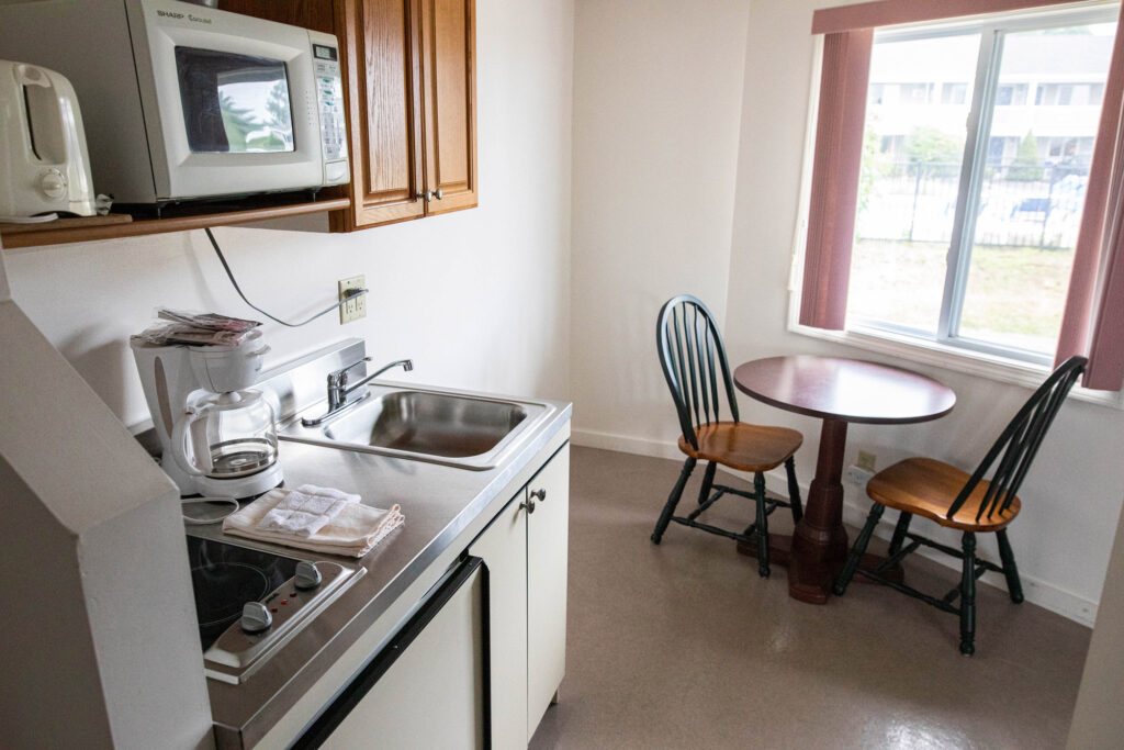 Efficiencies offer a small kitchenette